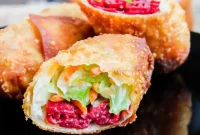 Emerald Isle Egg Rolls with Corned Beef and Cabbage