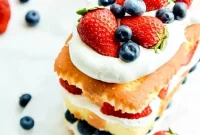 Vibrant No-Bake Flag Cake