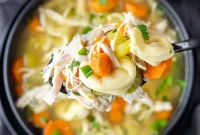 Hearty Rotisserie Chicken and Tortellini Soup