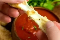 Golden and Crispy Air-Fried Low-Carb Mozzarella Sticks