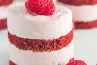 Crimson Velvet Raspberry Cloud Cake