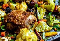 Sheet Pan Golden Curry Chicken and Roasted Vegetables