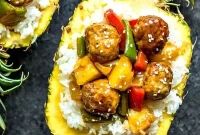Sticky Pineapple Teriyaki Meatballs