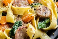 Velvety Butternut Squash and Sausage Pasta