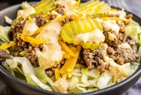 Unbunned Big Mac Keto Bowl