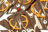 Festive Reindeer Chocolate Bark