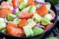 Vibrant Avocado Tomato Cucumber Salad