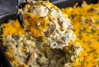 Creamy Chicken and Mushroom Rice Bake