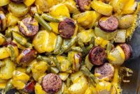 Hearty Sausage, Potato, and Green Bean Bake