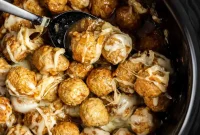 Slow Cooked Caramelized Onion Meatballs