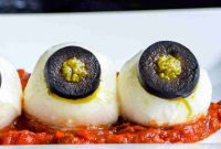 Ghoulish Mozzarella Bites