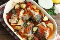 Sun-Drenched Portuguese Baked Rockfish