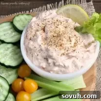 Creamy Bloody Mary Crab Dip, a quick and easy party appetizer