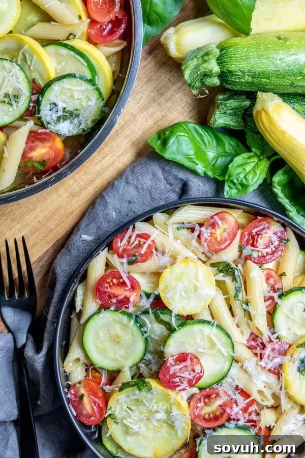 how to make One Pot Summer Vegetable Pasta step-by-step