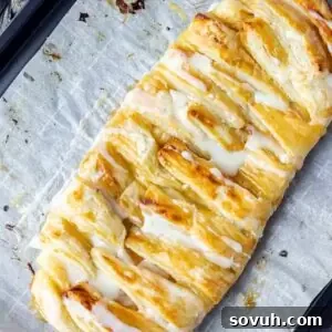 Lemon Cream Cheese Danish with glaze
