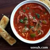 Slow Cooker Pizza Soup featured image
