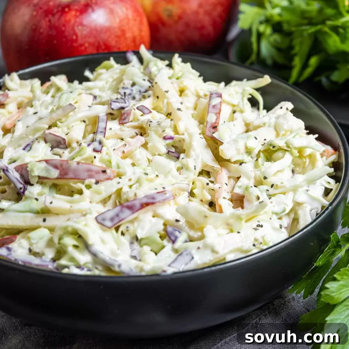 bowl of Apple coleslaw