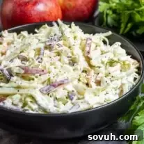 bowl of Apple coleslaw