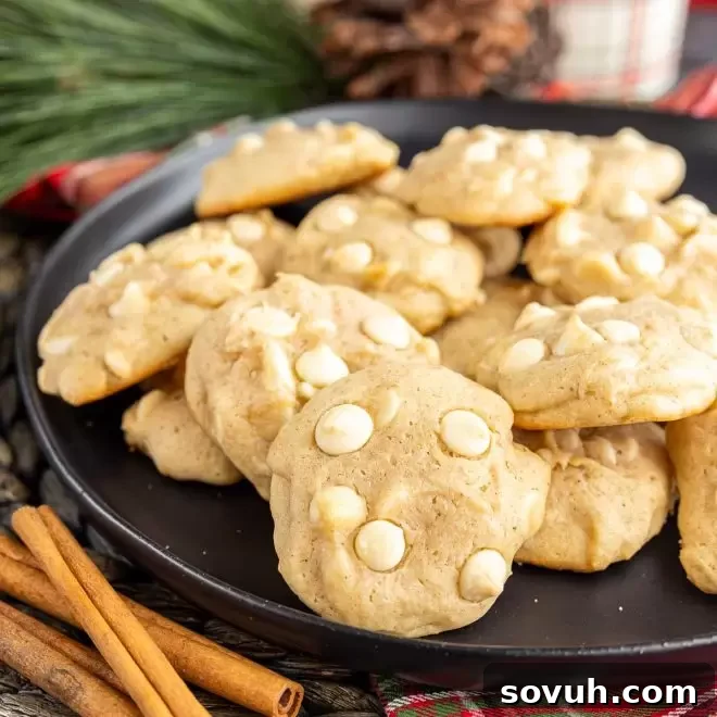 Eggnog Cookies on a black platter