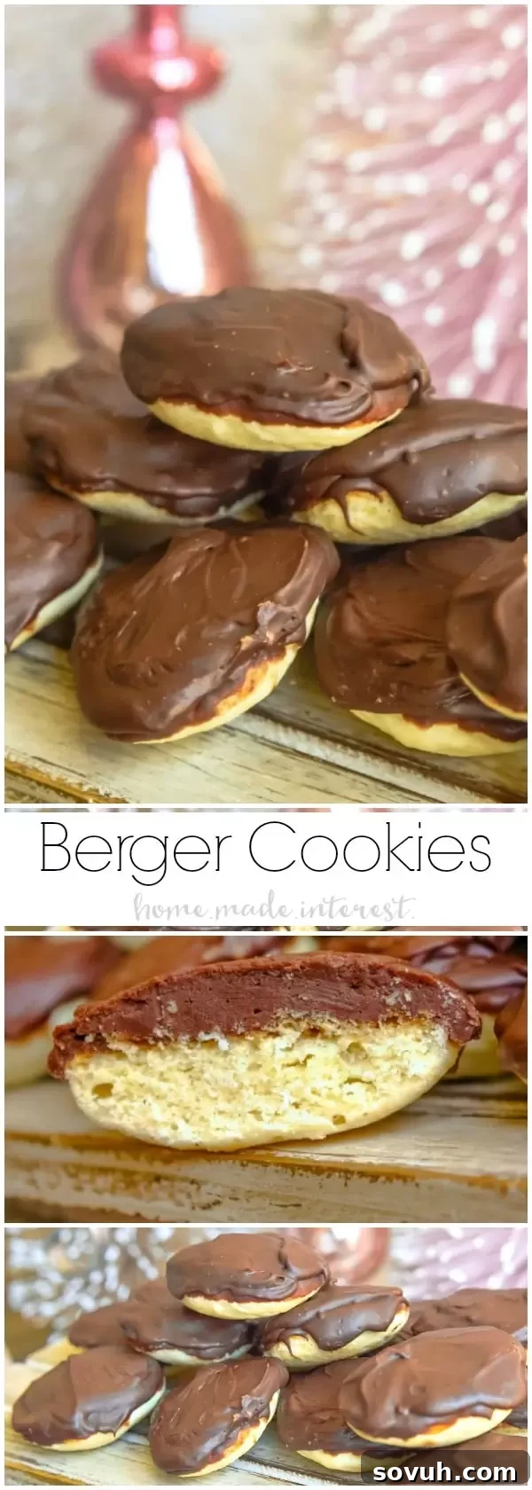Berger cookies are a cherished symbol of Maryland's culinary heritage. This delectable copycat recipe delivers a soft, cake-like cookie generously adorned with a thick layer of rich fudge frosting, making them perfect Christmas cookies with a glass of milk.