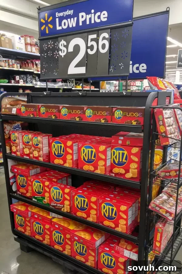 RITZ Crackers display at Walmart, ideal for holiday appetizer recipes