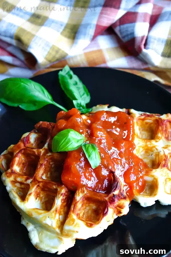 Crispy Low-Carb Cheese Waffles, a keto-friendly and delicious game day snack.