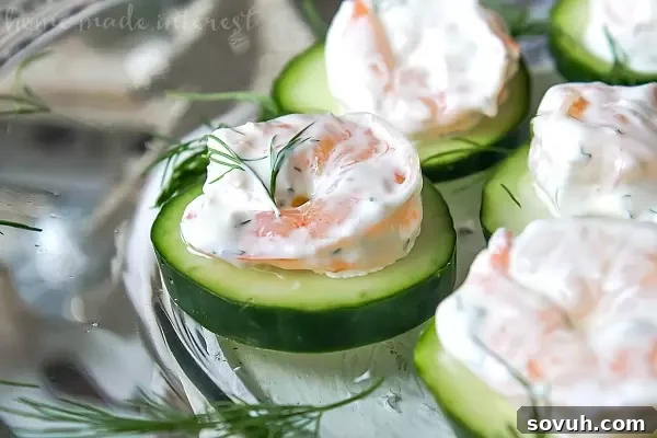Dill Shrimp Appetizer displayed on a platter with fresh dill sprigs for garnish.