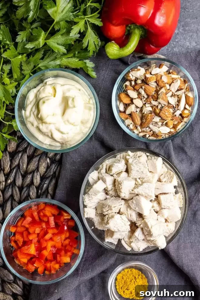 ingredients to make Curry Chicken Salad