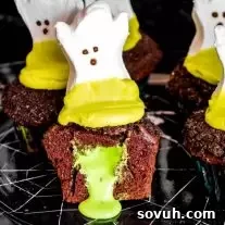 Halloween Chocolate cupcakes with ghost on top