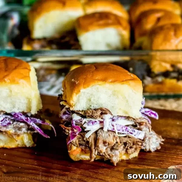 short rib sliders with coleslaw