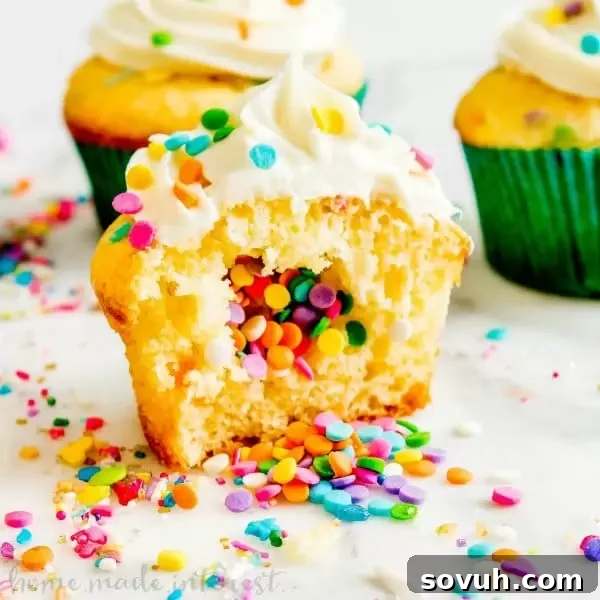 funfetti surprise cupcake