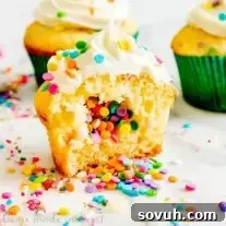 funfetti surprise cupcake
