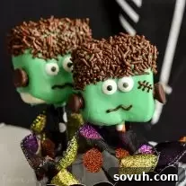 Frankenstein Marshmallow pops in a box