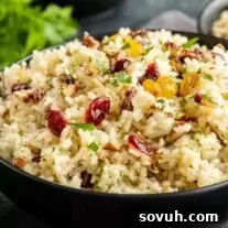 bowl of Pecan Rice Pilaf