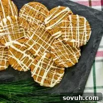 gingersnap cookies on slate