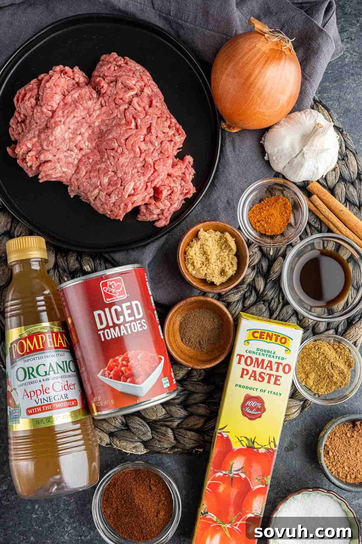 ingredients for Cincinnati Chili