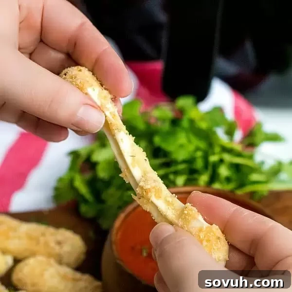 Cheesy Low Carb Mozzarella Sticks - A perfect keto-friendly snack