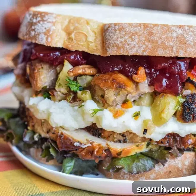Ultimate Thanksgiving Leftovers Sandwich