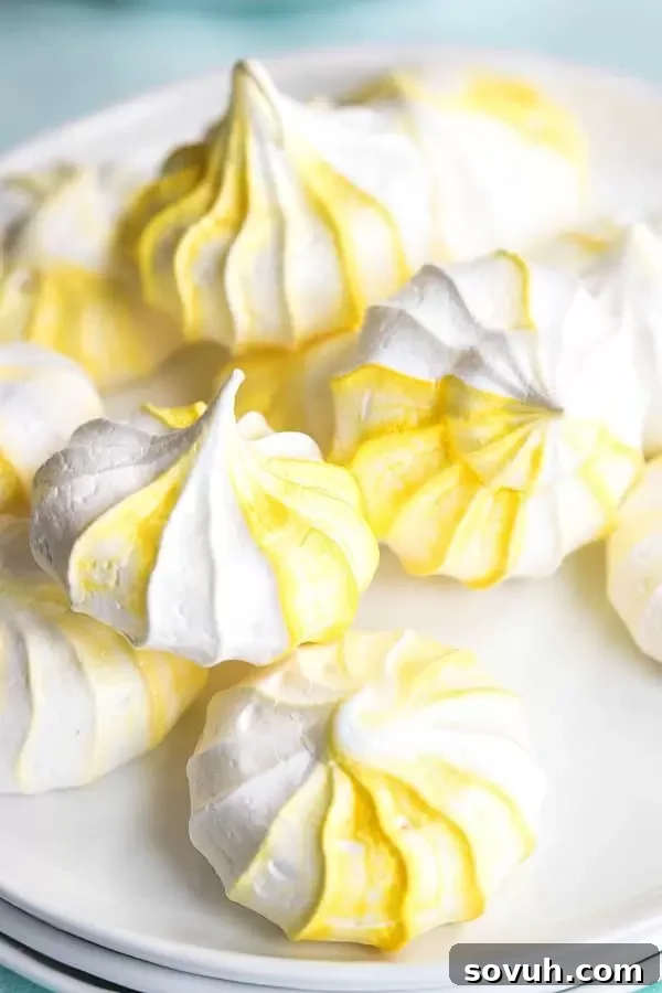 bite size lemon meringue cookies
