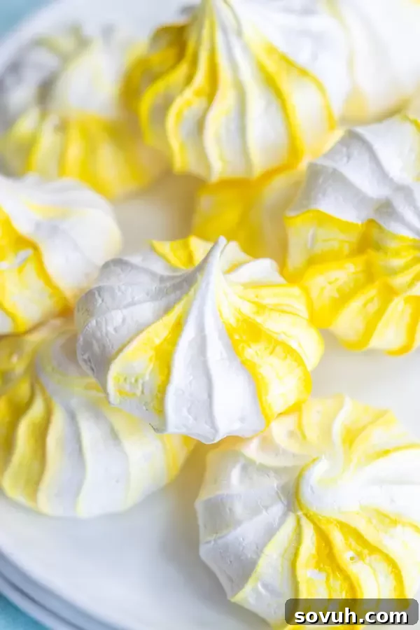 Lemon Meringue Cookies Easter cookies on a plate