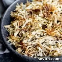 Slow Cooker Pulled Pork Carnitas in a bowl