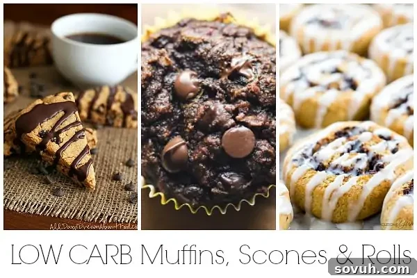 Low carb muffins, low carb scones and low carb roll recipes for brunch