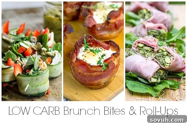 Low Carb brunch appetizers and Low carb roll-up recipes