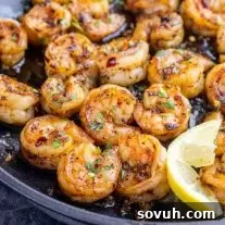 Gambas Pil Pil in a chili garlic oil with lemon