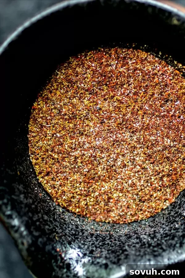 Artisan Taco Spice Blend 5 close-up of perfectly mixed homemade taco seasoning, ready to use
