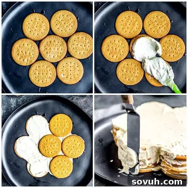 Step-by-step photos illustrating how to make Bolo de Bolacha, the Portuguese biscuit cake.