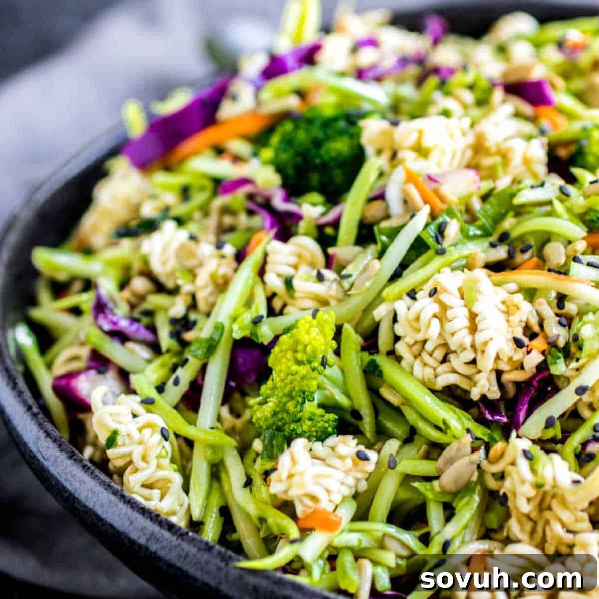 Crispy Ramen Slaw 2 Ramen Noodle Salad in a bowl