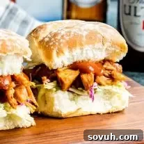 Smoky Pulled Jackfruit Sliders 6 BBQ Jackfruit Sliders with homemade BBQ sauce