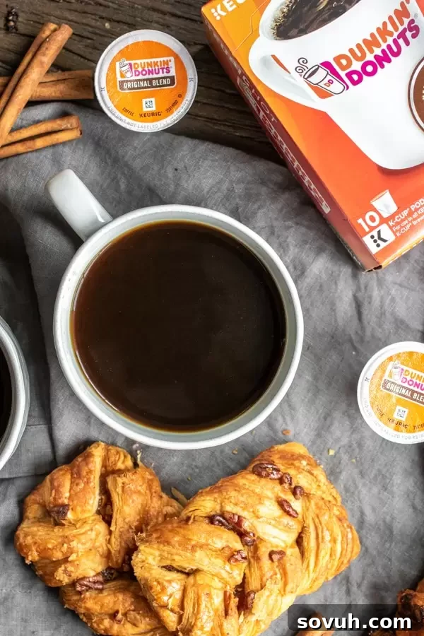 mug of black Dunkin Donuts Cinnamon Coffee