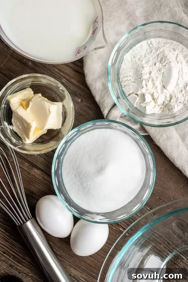 ingredients to make Portuguese Milk Tarts